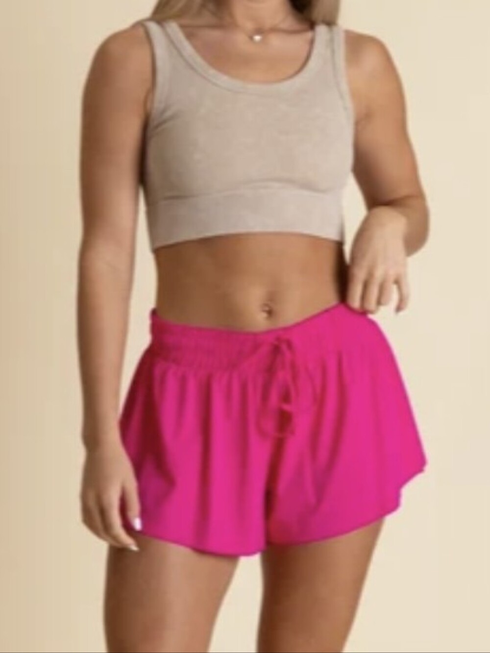 Suzette Collection Women’s Pink Drawstring Fly Away Shorts